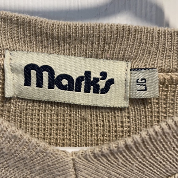 Marks work Warehouse shirt tan with green stripes - Picture 7 of 8